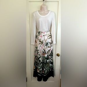 H&M Wide Leg Jungle Print Pants